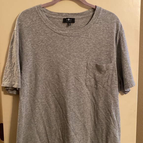 7 for all mankind Mens Gray T-shirt - Picture 2 of 8